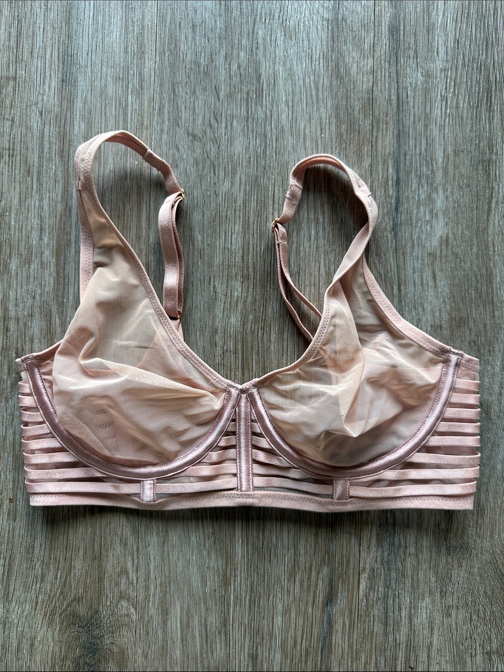 Victoria's Secret Sheer Blush Mesh Underwire Bra